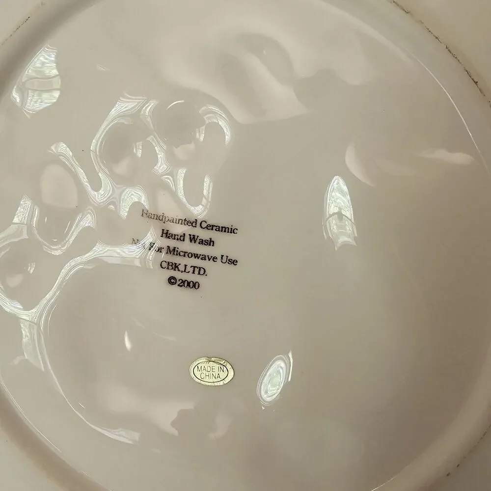 Set of 2 Vintage CBK Ltd 2002 Hand Painted Ceramic Plates 10